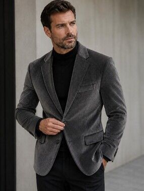 NWT Joseph Abboud Gray Velvet Blazer Sport Coat Men’s 42R $695